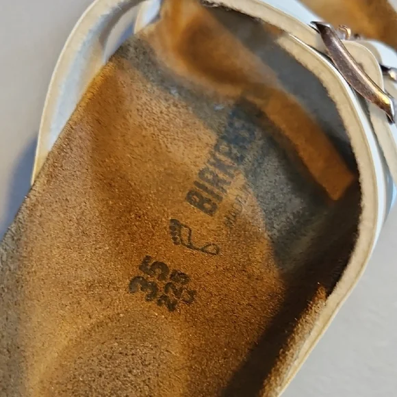 Birkenstock Cream Double Strap Sandals - Picture 5 of 10